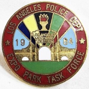 1984 Olympics at Los Angeles Coliseum Police Department Expo Park Task Force Pin