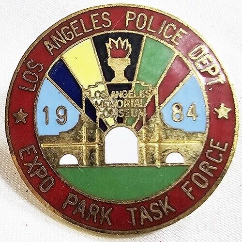1984 Olympics at Los Angeles Coliseum Police Department Expo Park Task Force Pin