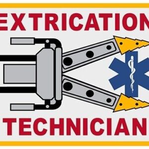Firefighter Fire Rescue Decal Sticker EXTRICATION TECHNICIAN w Jaws Reflective