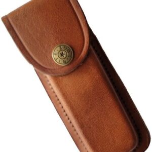 Knife Sheath Pouch Leather MultiTool Pliers Up to 5" Belt up to 2 5/8 Brown Plai