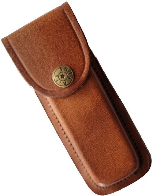 Knife Sheath Pouch Leather MultiTool Pliers Up to 5" Belt up to 2 5/8 Brown Plai