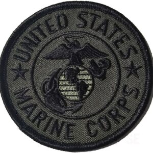 Marine Corps Patch Subdued Olive Drab w OD Black EGA Embroidered USA USMC