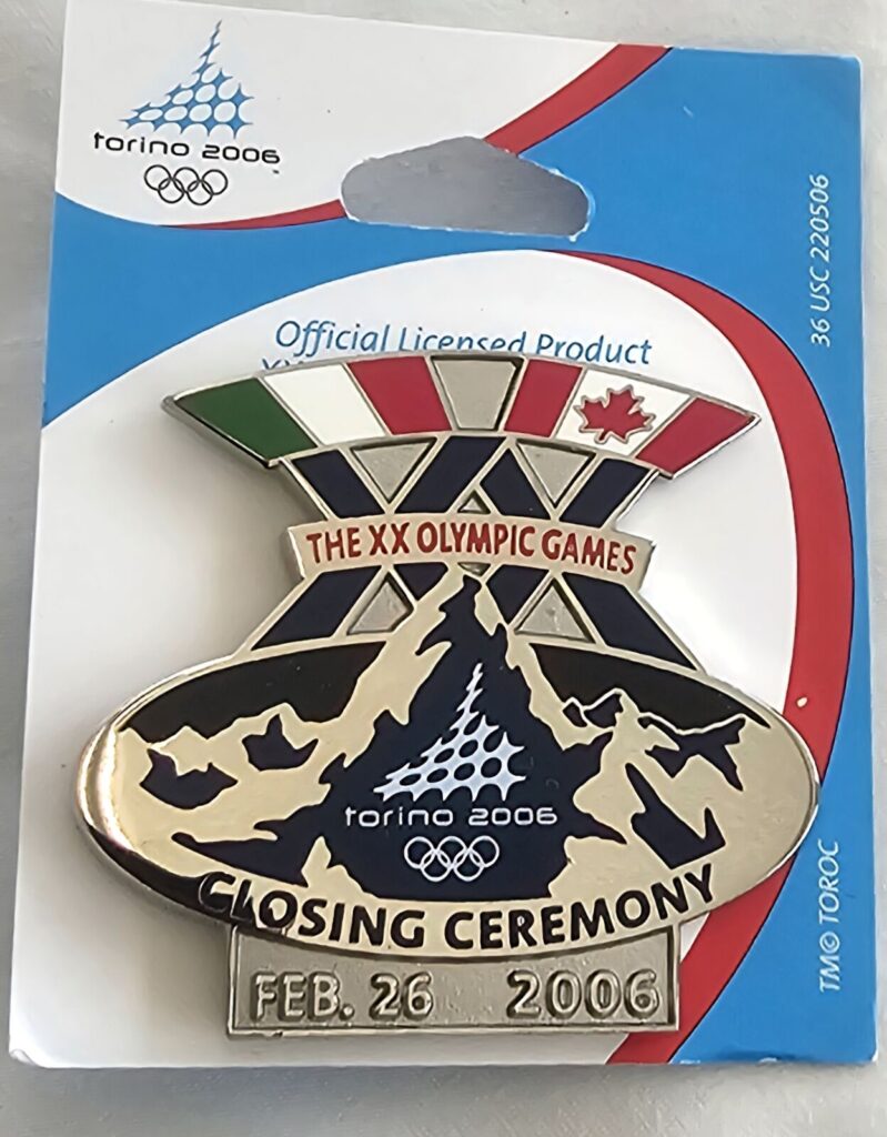 Official Licensed Olympic Games Pin Torino 2006 Closing Ceremony Feb 26