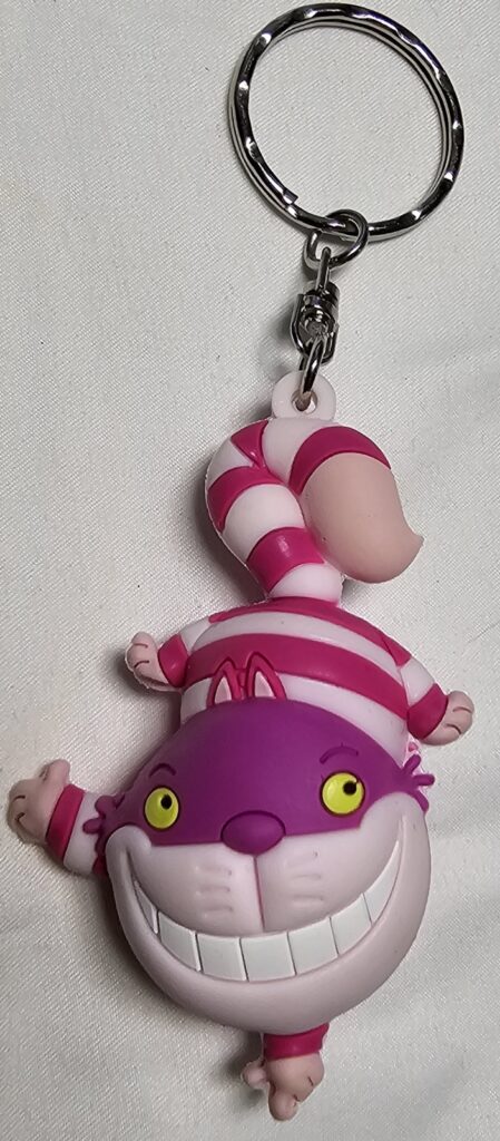 Disney Cheshire Cat Alice in Wonderland Monogram 3D Figural Keychain Backpack