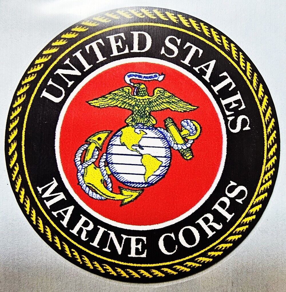 Marine Corps Decal Stickers EGA Seal Crest 1.5" Diameter Full Color USMC get six