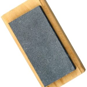 Arkansas Black Whetstone Hard Sharpening Stone on Wood Block 4" x 2 " x .5"