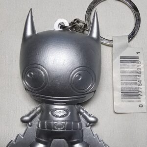 DC Comics Silver Batman Keychain Backpack Hanger Mini 3D Figure 2 5/8" Toy