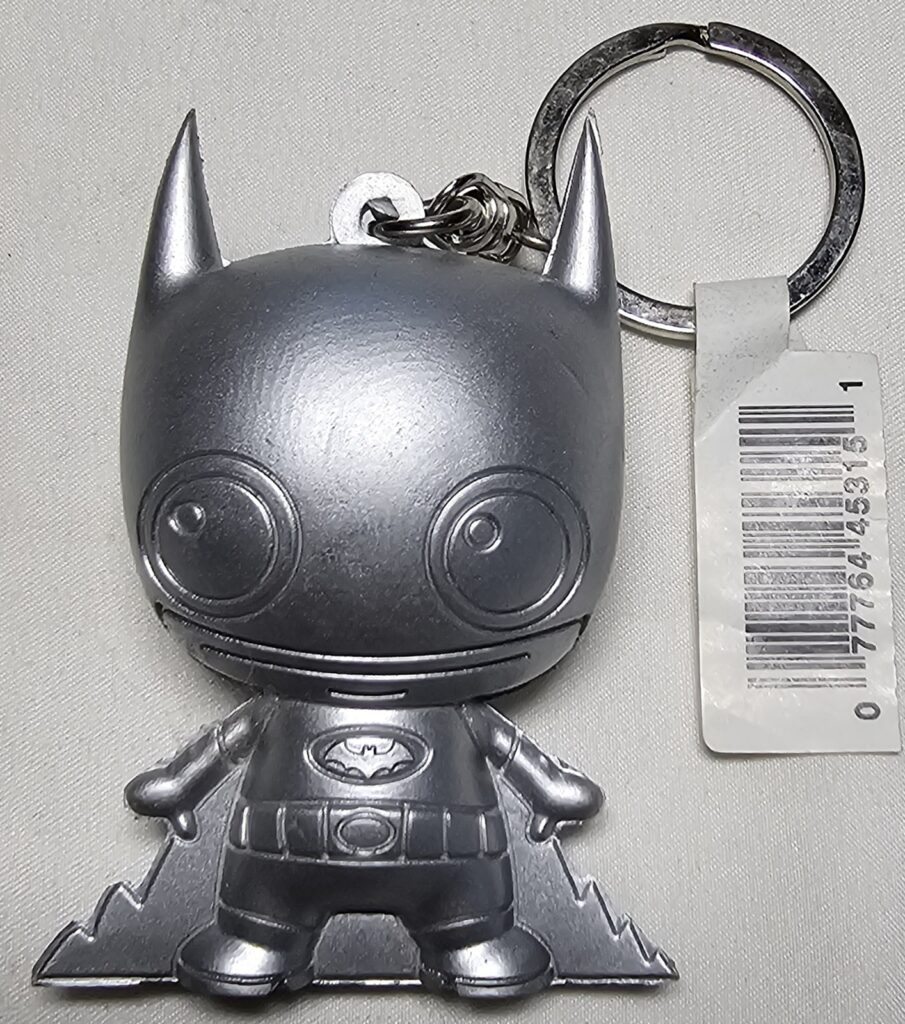DC Comics Silver Batman Keychain Backpack Hanger Mini 3D Figure 2 5/8" Toy