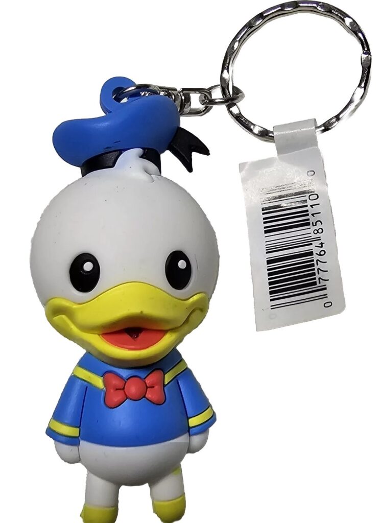 Disney Donald Duck Monogram Keychain Backpack Hanger Mini 3D Figure 3" Toy