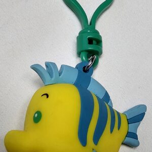 Disney Flounder 3D Figural Figure Bag Clip Keychain Fish Collectible Toy