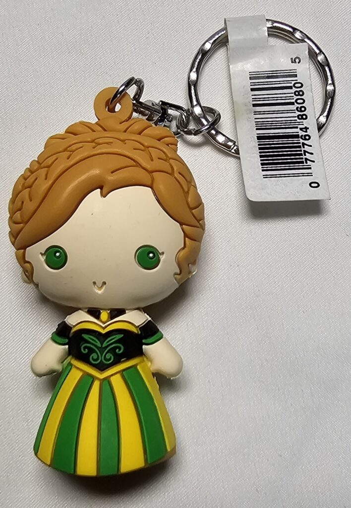Disney Frozen Anna Coronation Keychain Backpack Hanger Mini 3D Figure 2 5/8" Toy