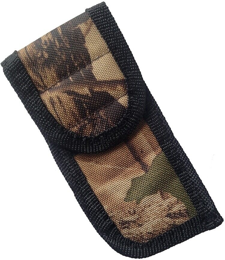 Knife Sheath Pouch Hunters Camouflage Cordura EXTRA WIDE Belt Loop Up to 4"