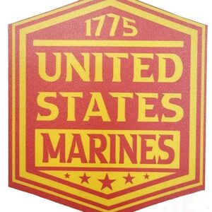 Marine Corps Decal 1775 UNITED STATES MARINES Vinyl Sticker Scarlet Gold 4" USMC