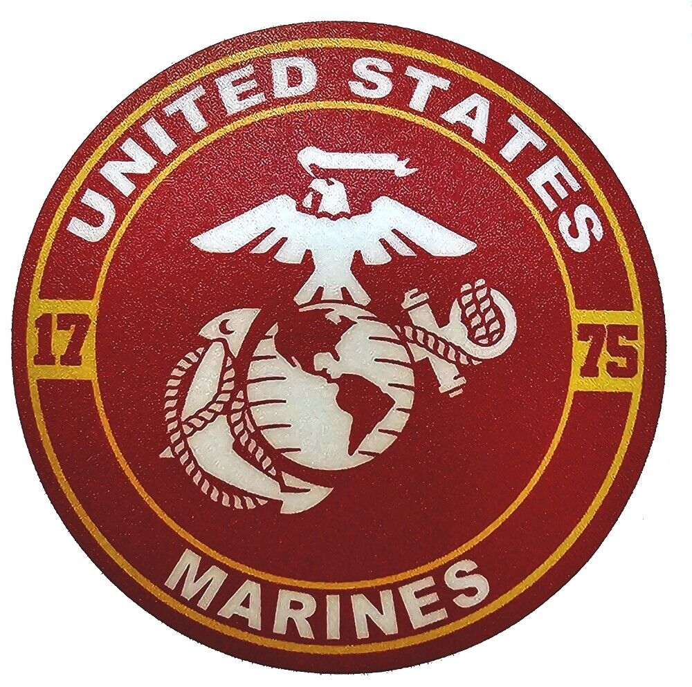 Marine Corps Decal UNITED STATES MARINES 1775 EGA Round Vinyl Sticker USMC