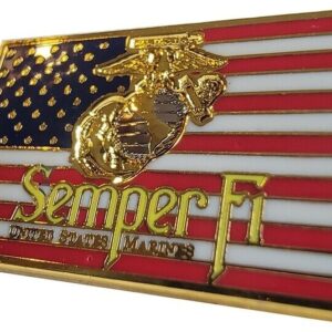 Marine Corps Lapel Pin SEMPER FI UNITED STATES MARINES over US Flag USMC
