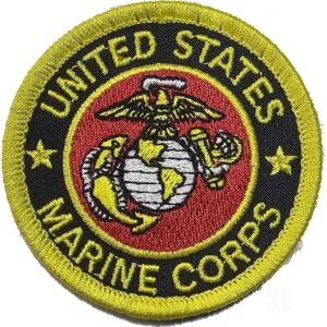 Marine Corps Patch Scarlet Gold EGA Embroidered USA 2 1/2" w hook loop USMC