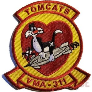 Marine Corps Patch VMA-311 TOMCATS Attack Squadron w Hook Loop Back USMC