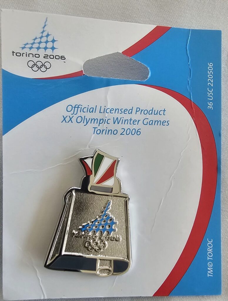 Official Licensed Olympic Games Pin Athens 2004 Winter Cow Bell Cowbell