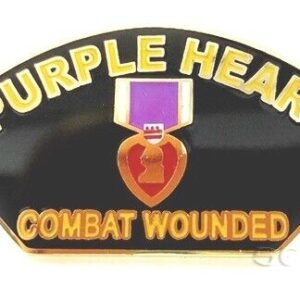 United States Military Lapel Pin PURPLE HEART COMBAT WOUNDED Biker Vest Cap Hat