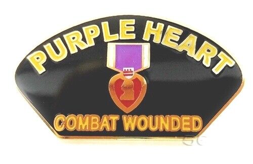 United States Military Lapel Pin PURPLE HEART COMBAT WOUNDED Biker Vest Cap Hat