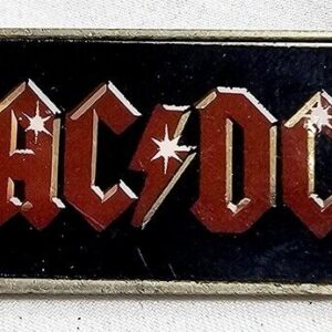 AC/DC Vintage Pin Badge 70's Tour Concert Band Memorabilia Made in England RARE