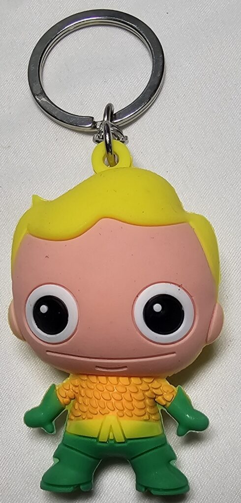 DC Comics AquaMan Monogram 3D Figural Keychain Backpack Hanger Bling Bag Toy