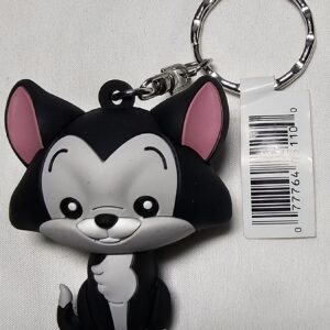 Disney Figaro Cat Kitten Keychain Backpack Hanger Mini 3D Figure 2 3/8" Toy