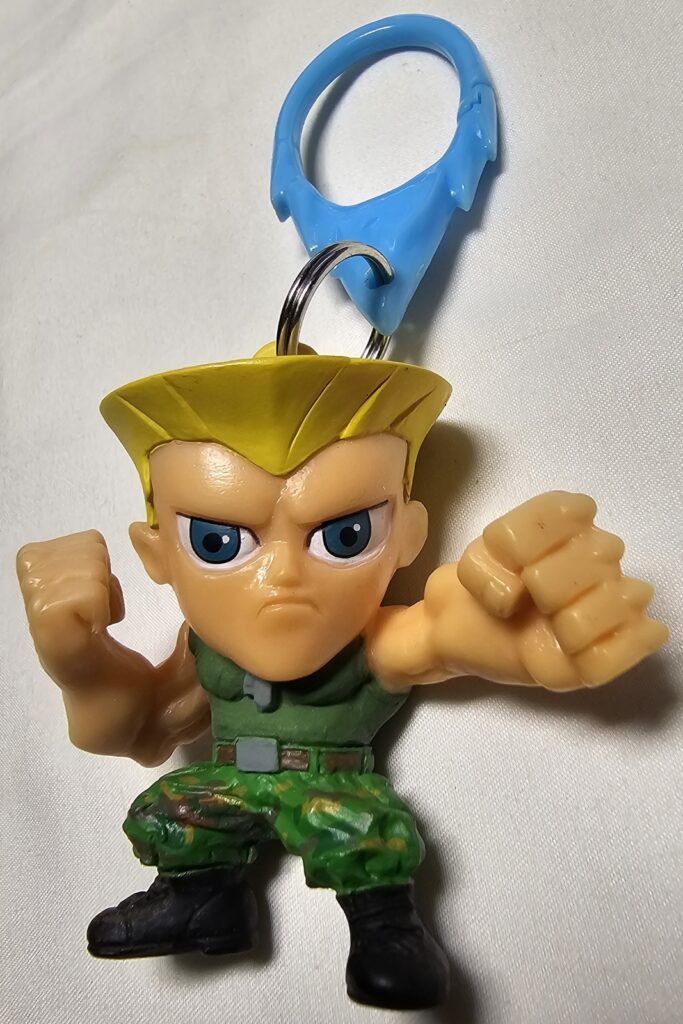 Gulie Capcom Street Fighter Backpack Hanger Mini Figure 2 1/2" U.S. Soldier Toy