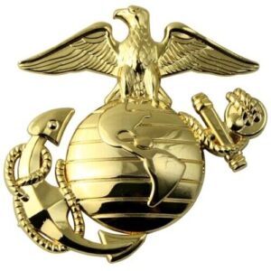 Marine Corps Auto Emblem Metal w 3M Adhesive EGA Crest Eagle Globe Anchor USMC