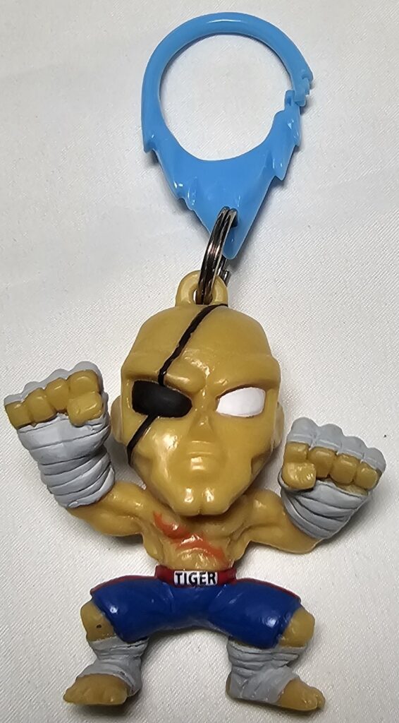 Sagat Capcom Street Fighter Backpack Hanger Mini Figure 2 3/8" Tiger Eye Patch