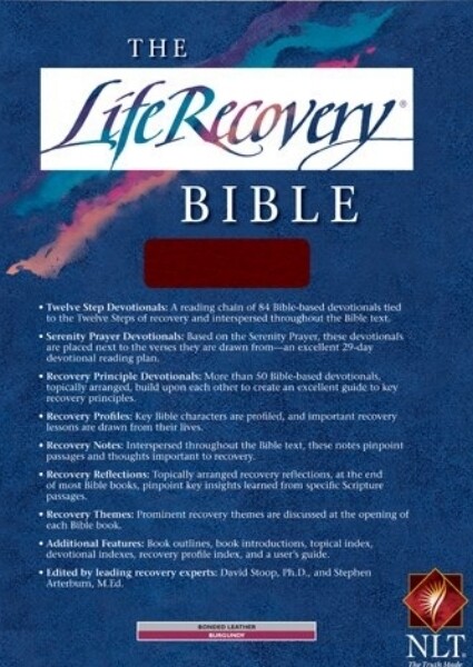 Life Recovery Bible New Living Translation BONDED LEATHER 12 Step Devotionals +