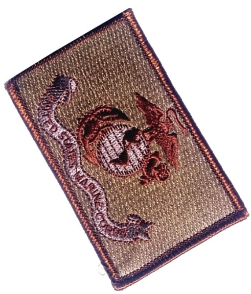 Marine Corps Flag Patch Desert Subdued Official Tan Hook Loop United States USMC