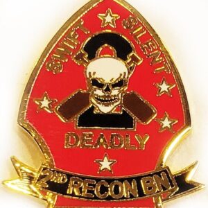 Marine Corps Lapel Pin 2d Reconnaissance Battalion Swift Silent Deadly 2nd USMC