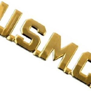 Marine Corps Lapel Pin "U.S.M.C." for Biker Vest or Hat Cap Uniform Brass USMC