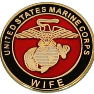 Marine Corps Lapel Pin "WIFE" Eagle Globe Anchor 3/4" for Biker Vest or Hat USMC