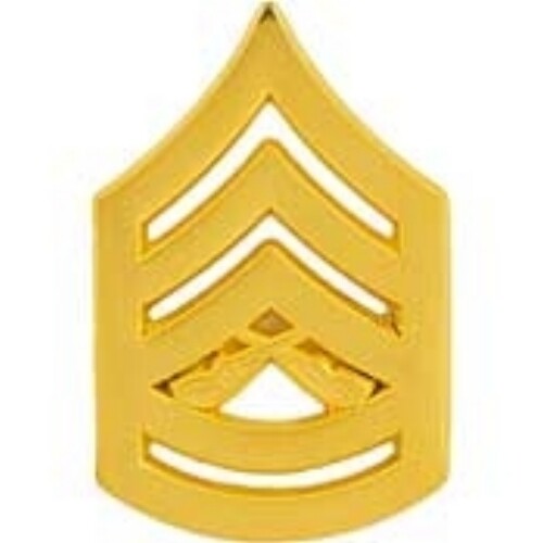 Marine Corps Rank Insignia Satin Gold Chevron E-7 Gunnery Sergeant Gy Sgt USMC
