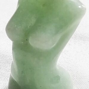 Natural Green Aventurine Crystal Goddess Carving Woman Body Healing Pendant