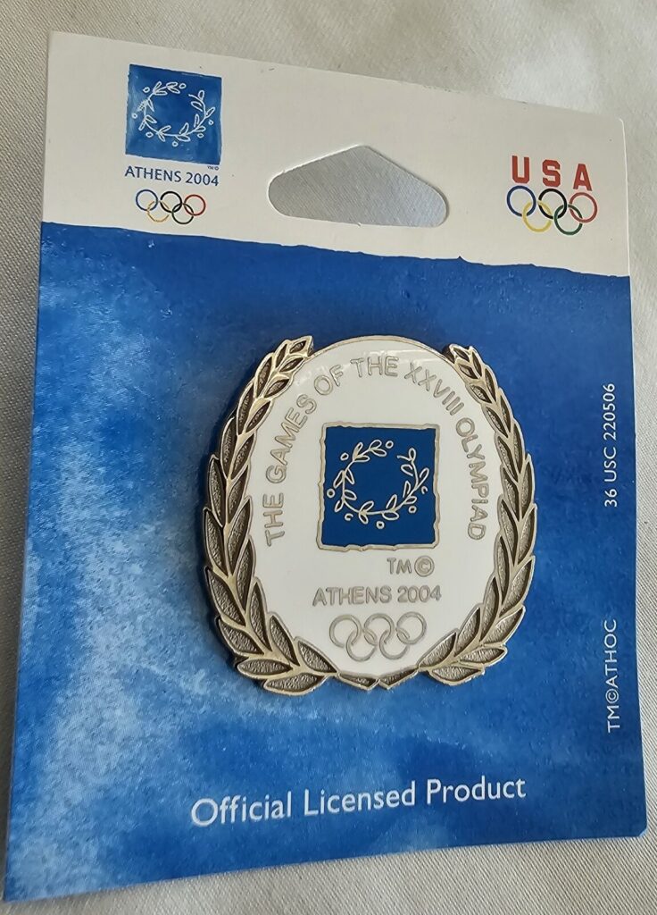 Official Licensed Olympic Games Pin Athens 2004 of the XXVIII Olympiad Wreath