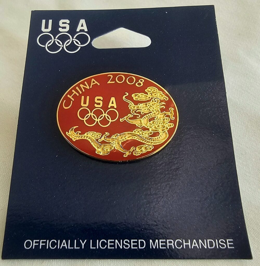 Official Licensed Olympic Games Pin China 2008 Dragon Team USA USOC