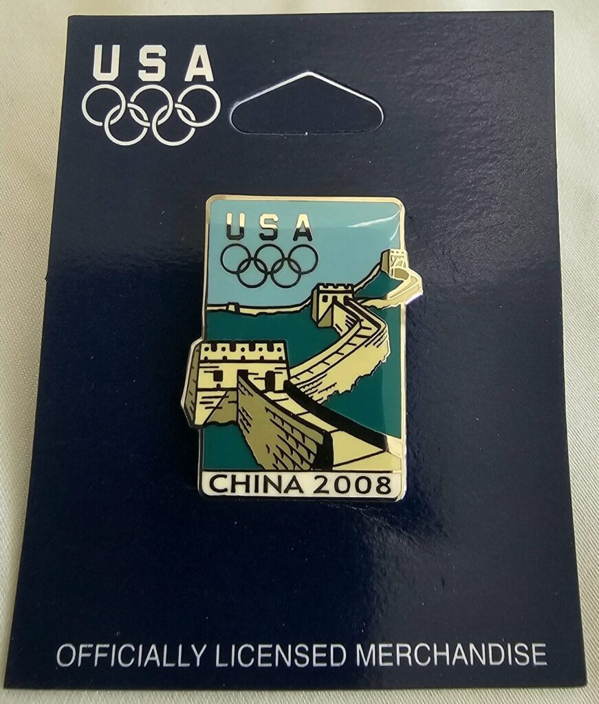 Official Licensed Olympic Games Pin China 2008 Great Wall Team USA USOC