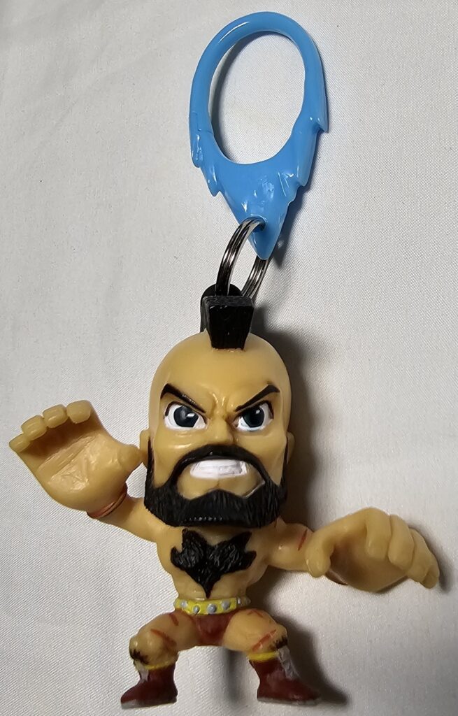 Zangief Capcom Street Fighter Backpack Hanger Mini Figure 2 5/8" Mohawk Beard