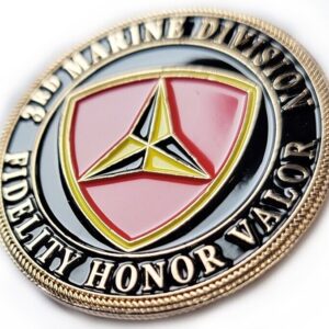 Marine Corps Challenge Coin 3rd MARINE DIVISION FIDELITY HONOR VALOR USMC