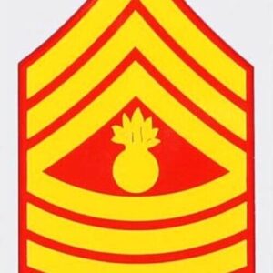 Marine Corps Decal E-9 Master Gunnery Sergeant MGySgt on Clear Sticker USMC