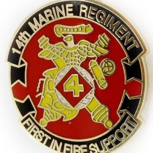 Marine Corps Lapel Pin 14th MARINE REGIMENT FIRST IN FIRE SUPPORT USMC