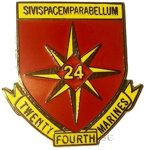 Marine Corps Lapel Pin 24th Marine Regiment 4th Marine Division USMC