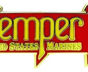 Marine Corps Lapel Pin SEMPER FI UNITED STATES MARINES Scarlet Gold USMC
