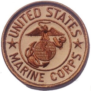 Marine Corps Patch UNITED STATES MARINE CORPS Round w EGA Tan United States USMC