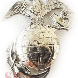 Marine Corps Sterling Silver WWII Sweetheart EGA Pin Antique 1 7/8" USMC