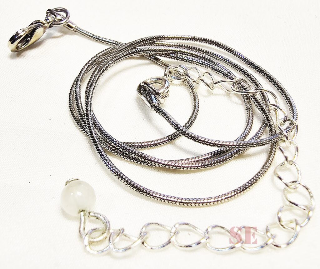 Necklace Sterling Silver Snake Vintage Elegant 925 47mm 18.5" 4.85 grams