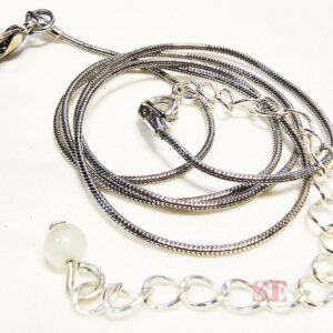 Necklace Sterling Silver Snake Vintage Elegant 925 47mm 18.5" 4.85 grams